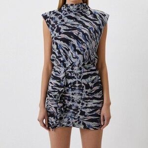 All Saints Lillita Oniyuri Dress in Blue